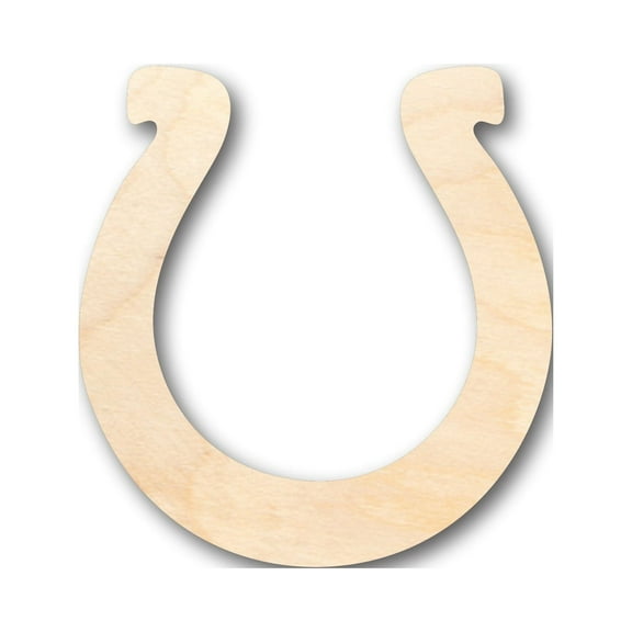 Unfinished Wood Horseshoe Shape - Craft - up to 46" DIY 3" / 1/8"