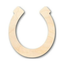 Unfinished Wood Horseshoe Shape - Farm Ranch - Animal - Craft - up to 46" DIY 5" / 1/4"