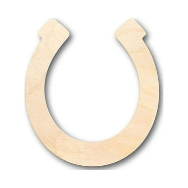 Unfinished Wood Horseshoe Shape - Farm Ranch - Animal - Craft - up to 46" DIY 5" / 1/4"