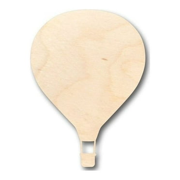 Unfinished Wood Hot Air Balloon Shape - Craft - up to 46" DIY 4" / 1/4"
