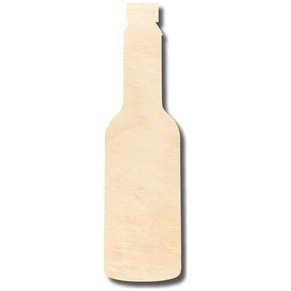 Unfinished Wood Hot Sauce Bottle Shape - Craft - up to 46" DIY 4" / 1/8"