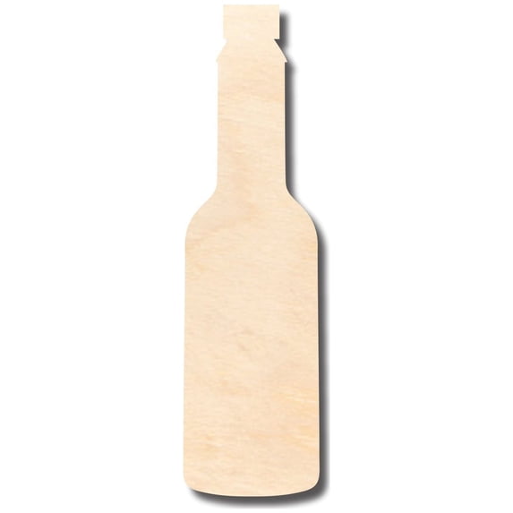Unfinished Wood Hot Sauce Bottle Shape - Craft - up to 46" DIY 5" / 1/4"