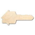 thumbnail image 1 of Unfinished Wood House Key Realtor Shape - Craft - up to 46" DIY 14" / 3/4", 1 of 3