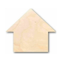 Unfinished Wood House Silhouette - Craft- up to 46" DIY 16" / 1/2"