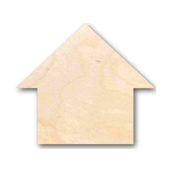 Unfinished Wood House Silhouette - Craft- up to 24" DIY 42" / 3/4"