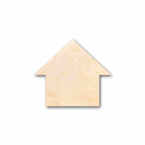 Unfinished Wood House Silhouette - Craft- up to 46" DIY 4" / 1/2"