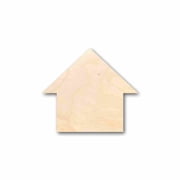 Unfinished Wood House Silhouette - Craft- up to 46" DIY 4" / 1/4"