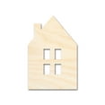thumbnail image 1 of Unfinished Wood House Window Silhouette Shape 12" / 3/4", 1 of 5