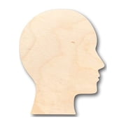 Unfinished Wood Human Head Shape - Craft - up to 46" DIY 4" / 1/8"