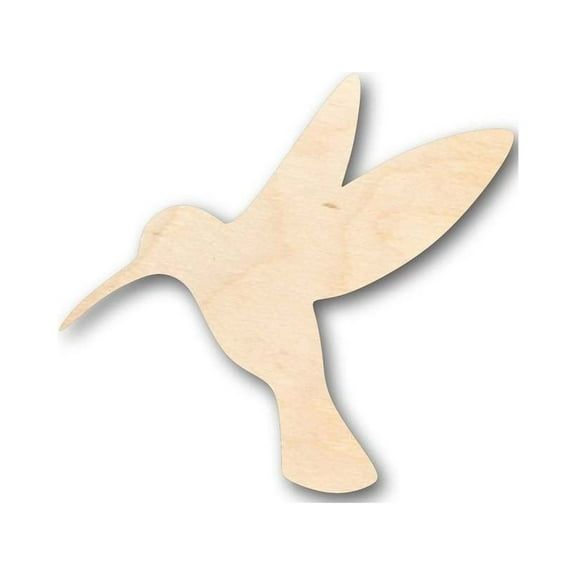 Unfinished Wood Hummingbird Shape - Bird Animal - Craft - up to 46" DIY 8" / 1/8"