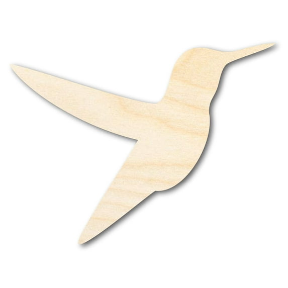 Unfinished Wood Hummingbird Shape - Garden Wildlife Craft - up to 46" DIY 18" / 1/4"