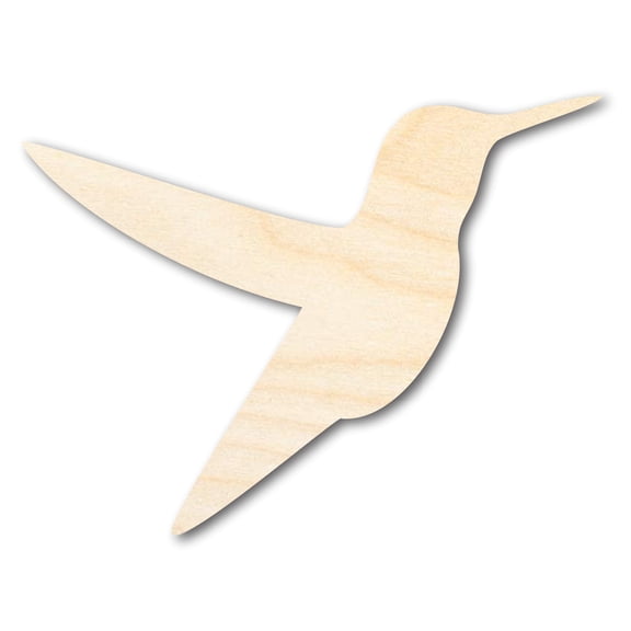 Unfinished Wood Hummingbird Shape - Garden Wildlife Craft - up to 46" DIY 46" / 1"
