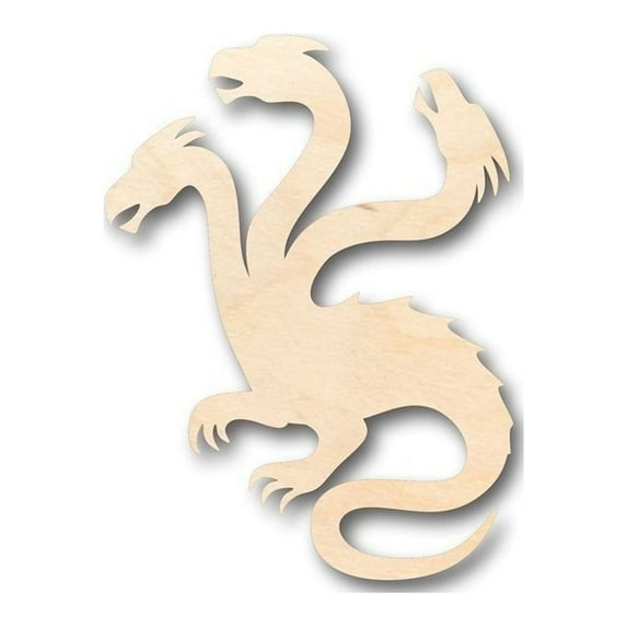 Unfinished Wood Hydra Shape - Mythical - Beast - Craft - up to 46" DIY 4" / 1/8"