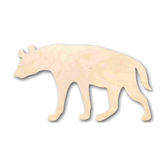 Unfinished Wood Hyena Shape - Animal - Wildlife - Craft - up to 46" DIY 5" / 1/8"