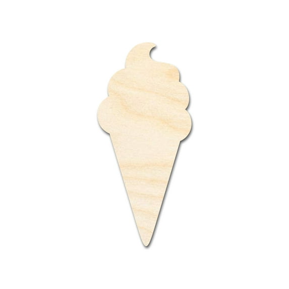 Unfinished Wood Ice Cream Shape 6" / 1/4"