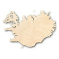 thumbnail image 1 of Unfinished Wood Iceland Shape - Country - Craft - up to 46" DIY 8" / 1/4", 1 of 3