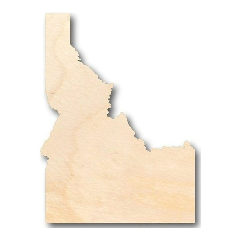 Unfinished Wood Idaho Shape - State - Craft - up to 24 DIY 8 / 1/8