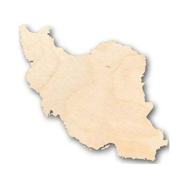 Unfinished Wood Iran Shape - Country - Craft - up to 46" DIY 12" / 1/8"