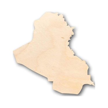 Unfinished Wood Iraq Shape - Country - Craft - up to 46" DIY 14" / 1/4"