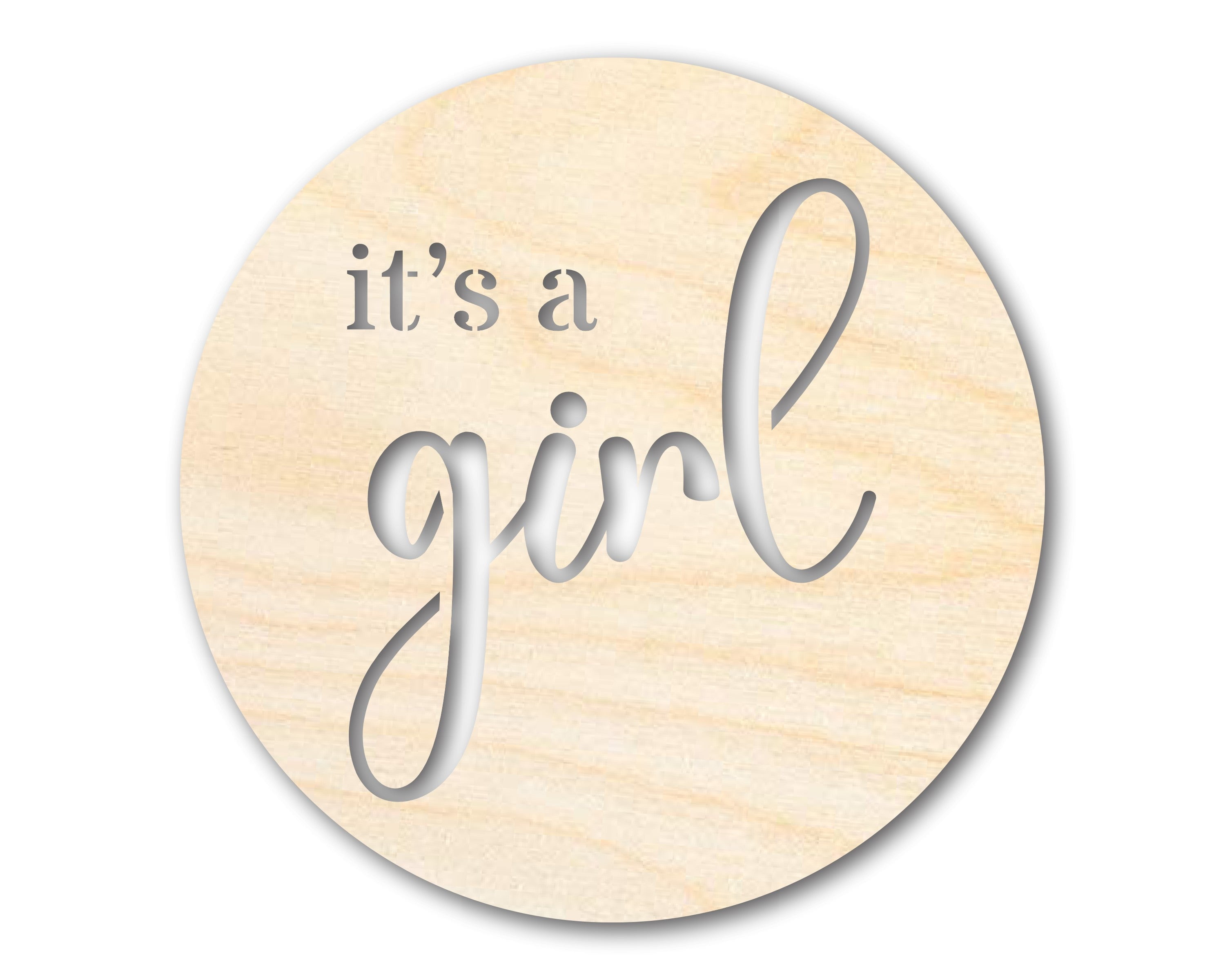 Unfinished Wood It's A Girl Cutout | DIY Craft Shape | up to 46