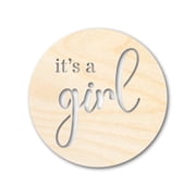 Unfinished Wood Its A Girl Cutout | DIY Craft Shape 6" / 1/8"