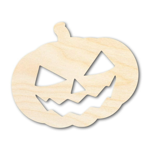 Unfinished Wood Jack-O-Lantern Shape - Craft - up to 46" 7" / 1/8"