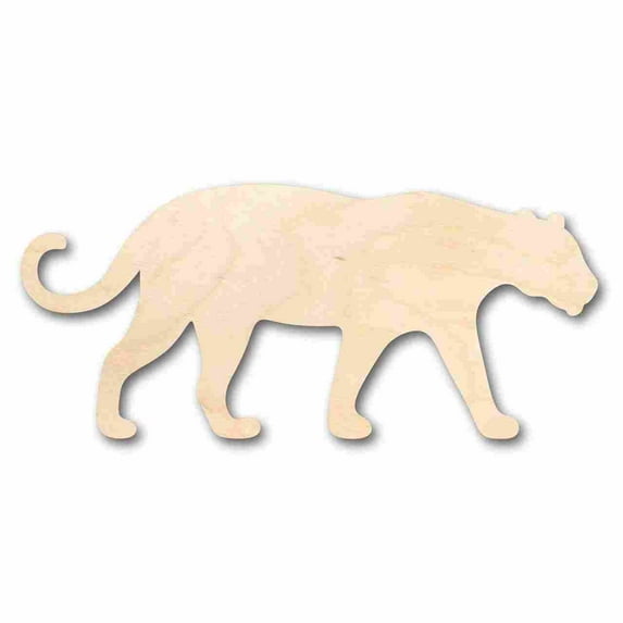 Unfinished Wood Jaguar Shape - Animal - Wildlife - Craft - up to 46" DIY 7" / 1/8"
