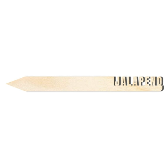 Unfinished Wood Jalapeno Garden Stake | DIY Craft Cutout 12" / 1/4"