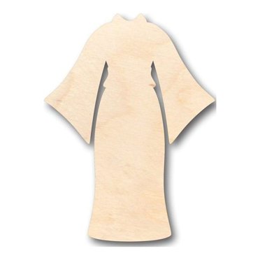 Unfinished Wood Japanese Kimono Shape - Craft - up to 46" DIY 3" / 1/4"