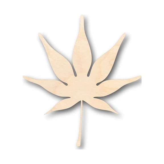 Unfinished Wood Japanese Maple Leaf Shape - Fall - Craft - up to 46" DIY 46" / 1"