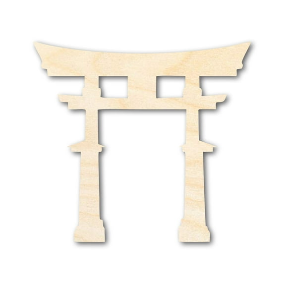 Unfinished Wood Japanese Torri Shape 12" / 1"