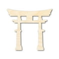 thumbnail image 1 of Unfinished Wood Japanese Torri Shape 20" / 3/4", 1 of 3