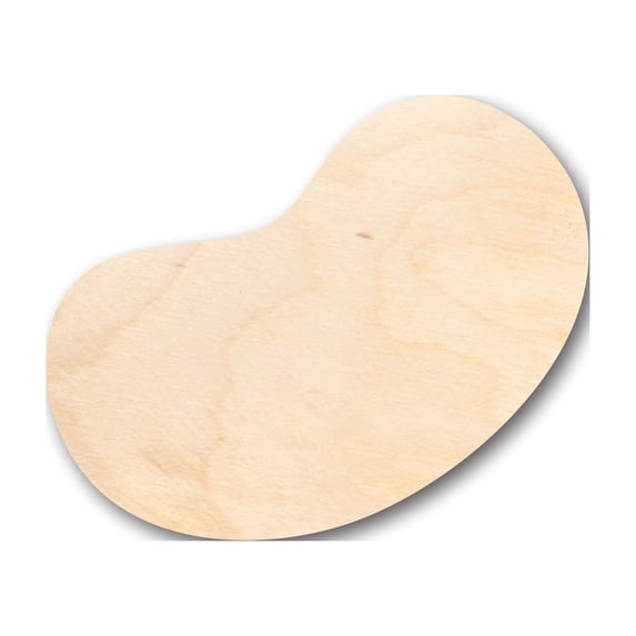 Unfinished Wood Jellybean Shape - Craft - up to 46" DIY 7" / 1/4"