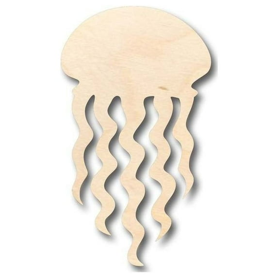 Unfinished Wood Jellyfish Shape - Ocean - Craft - up to 46" DIY 24" / 1/4"