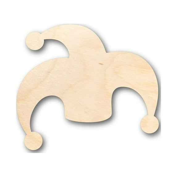 Unfinished Wood Jester Hat Shape - Joker - Craft - up to 46" DIY 8" / 1/2"
