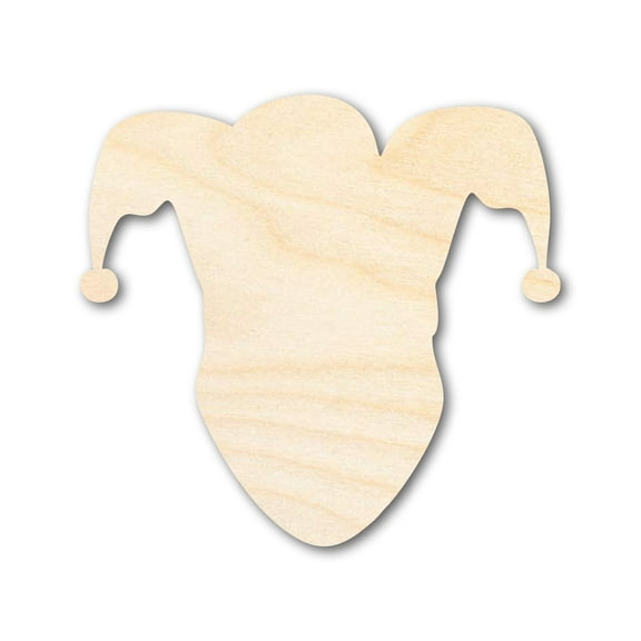 Bigger Better | Unfinished Wood Jester Head Shape | DIY Craft Cutout | 36" / 1/4"