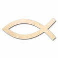 thumbnail image 1 of Unfinished Wood Jesus Fish Shape - Easter - Christian - Craft - up to 46" DIY 14" / 1", 1 of 3