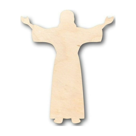 Unfinished Wood Jesus Preaching Shape - Easter - Christian - Craft - up to 46" DIY 4" / 1/4"