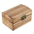 thumbnail image 1 of Unfinished Wood Jewelry Box Gift Box Storage Case Organizer With Clasp - Retro, 9.5×6.5×5.5cm, 1 of 10