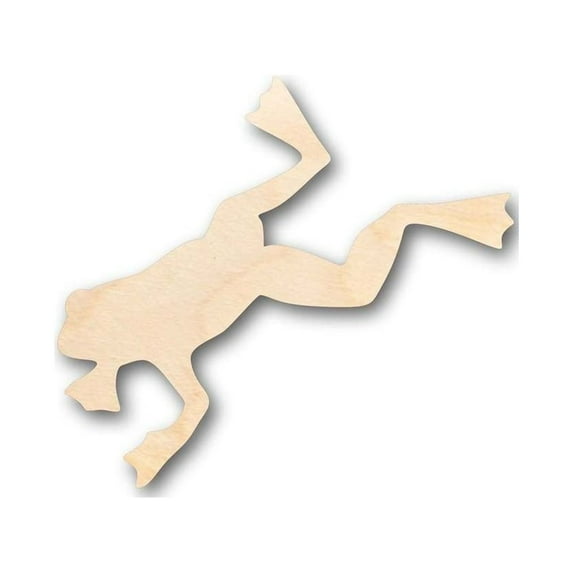 Unfinished Wood Jumping Frog Shape - Animal - Craft - up to 46" DIY 16" / 1"