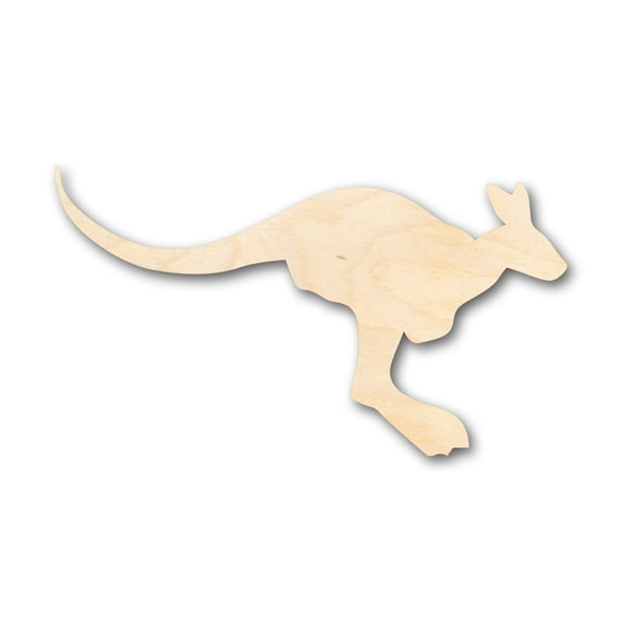 Unfinished Wood Kangaroo Australian Wildlife Shape - Craft - up to 46" DIY 12" / 3/4"