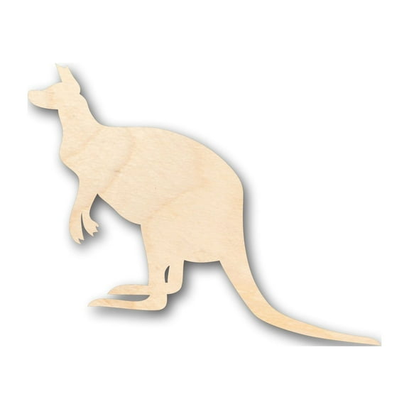 Unfinished Wood Kangaroo Australian Wildlife Shape - Craft - up to 46" DIY 3" / 1/2"