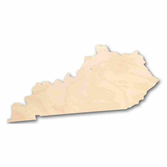 Unfinished Wood Kentucky Shape - State - Craft - up to 46" DIY 6" / 1/8"