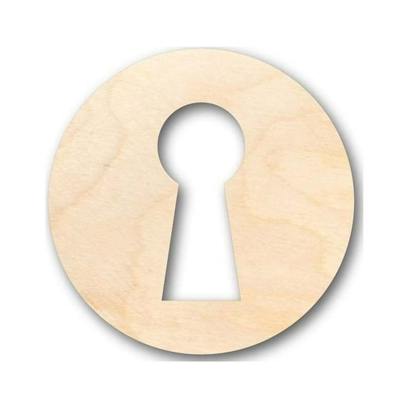 Unfinished Wood Key Hole Shape - Craft - up to 46" DIY 5" / 1/8"
