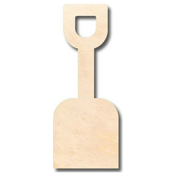 Unfinished Wood Kids Sand Shovel Shape - Ocean - Beach - Nursery - Craft - up to 24" DIY 6" / 3/4"