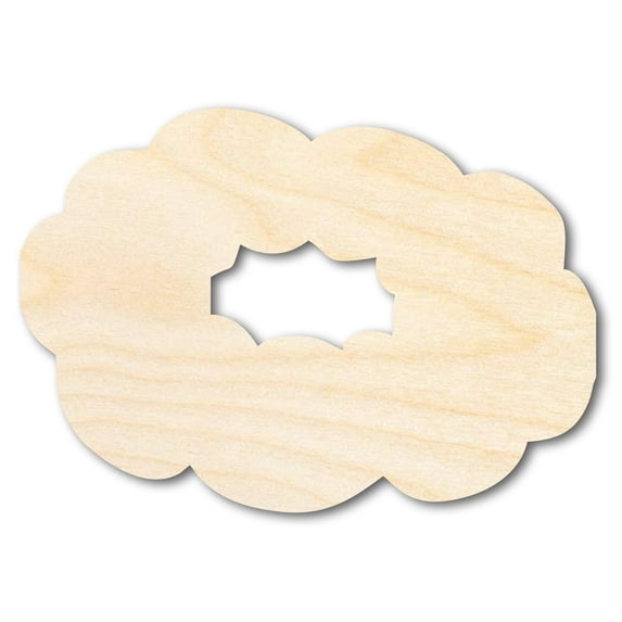 Unfinished Wood King Cake Silhouette | Mardi Gras | DIY Craft Cutout 12" / 1/8"
