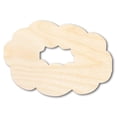 thumbnail image 1 of Unfinished Wood King Cake Silhouette | Mardi Gras | DIY Craft Cutout 16" / 1/4", 1 of 3