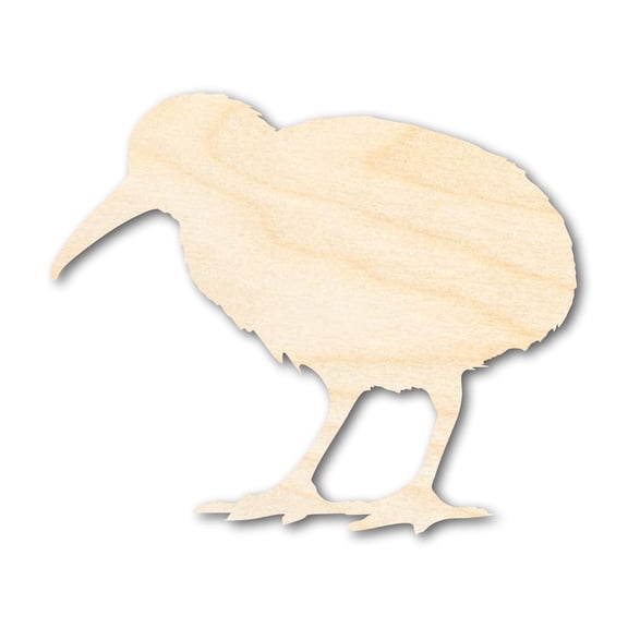 Unfinished Wood Kiwi Bird Shape | DIY Craft Cutout 3" / 1/4"