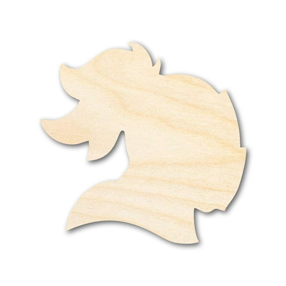 Unfinished Wood Knight Mascot Shape | DIY Craft Cutout | up to 46" DIY 6" / 1/8"