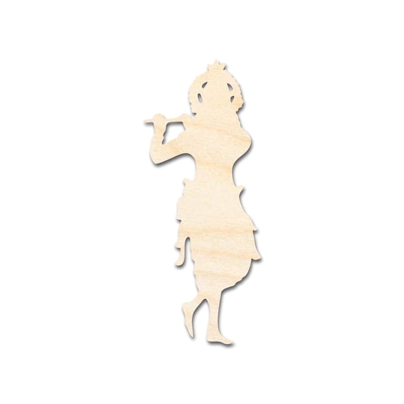 Unfinished Wood Krishna Shape - Craft - up to 46" 20" / 1/2"